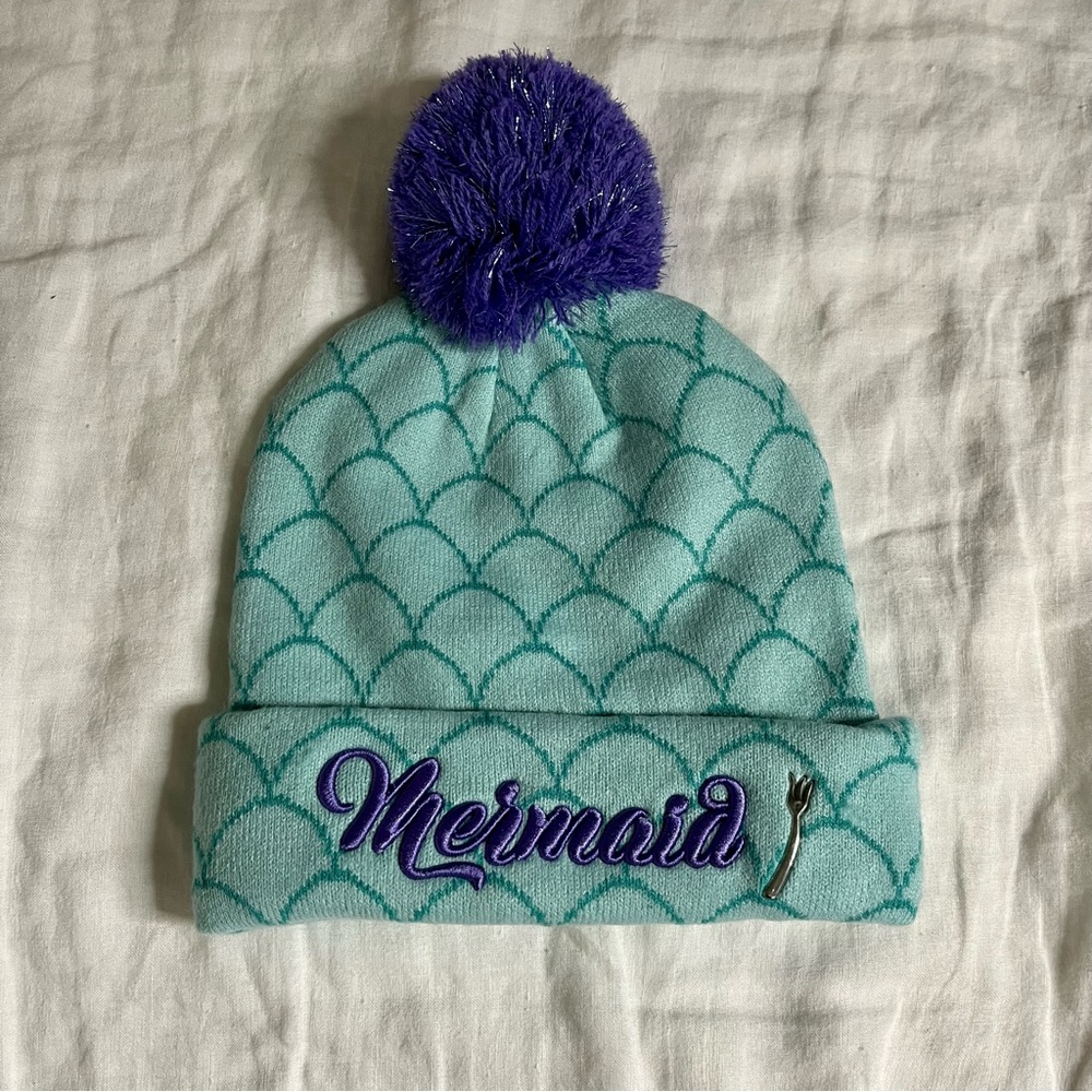 Disney mermaid beanie with Pom Pom